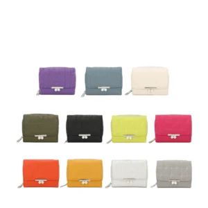 Quilted Pearl-Accent Mini Wallet