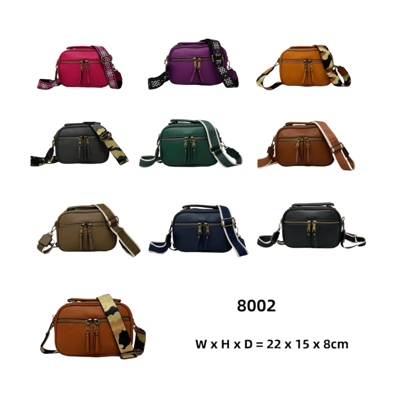 Double Zipper Small Camera Bag with Front Zips - Image 15