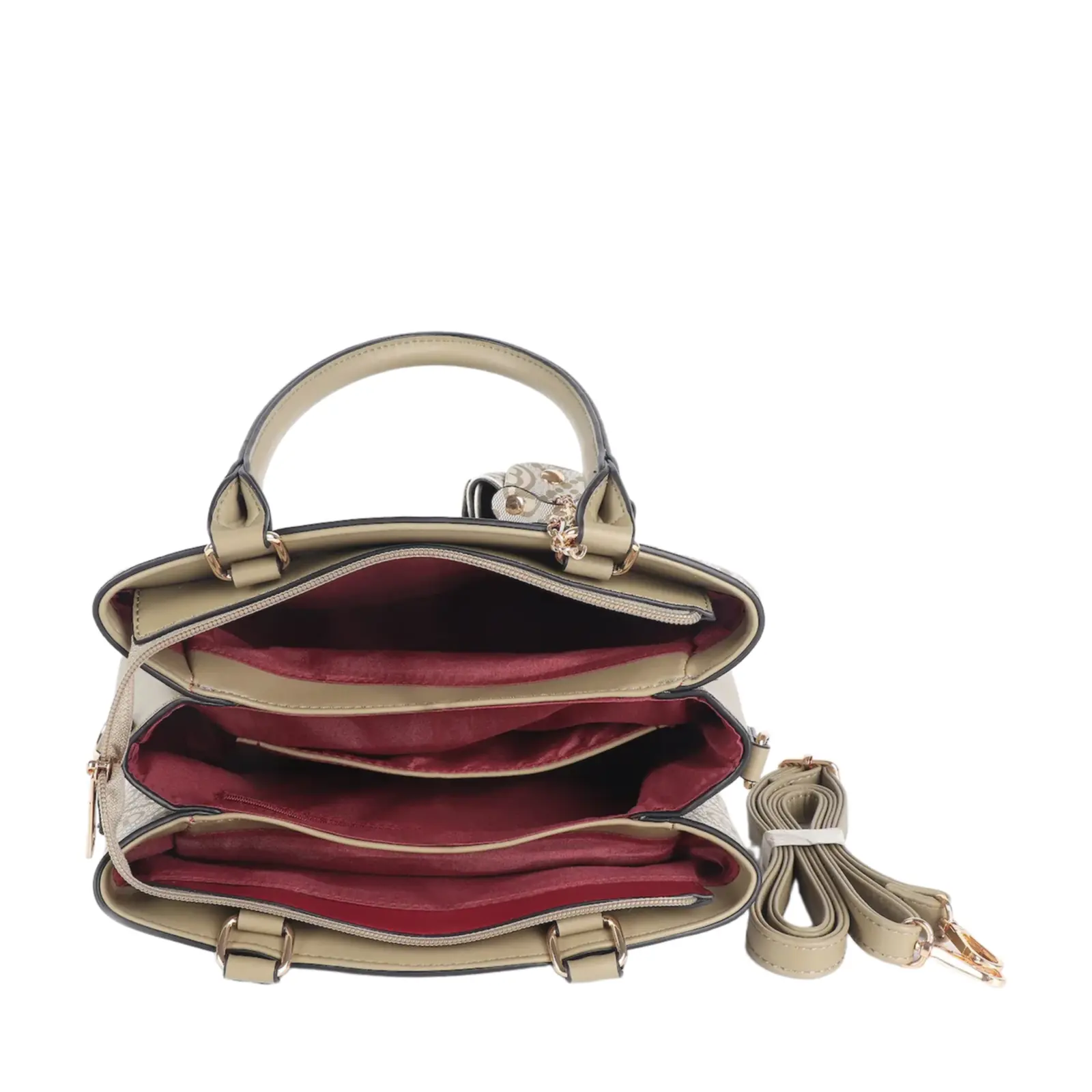 Logo Print Top Handle Multi-Compartments Bag - Image 2