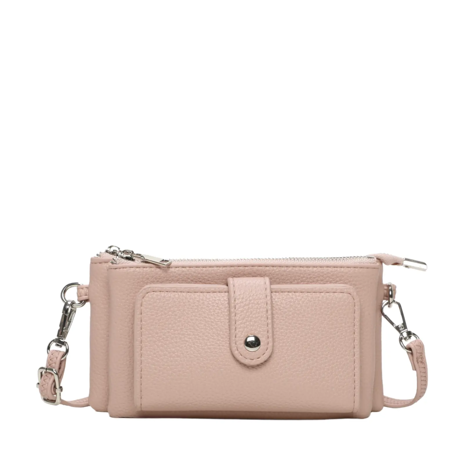 Multi-Pocket Leather Crossbody Wallet with Detachable Strap - Image 13