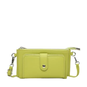 Multi-Pocket Leather Crossbody Wallet with Detachable Strap