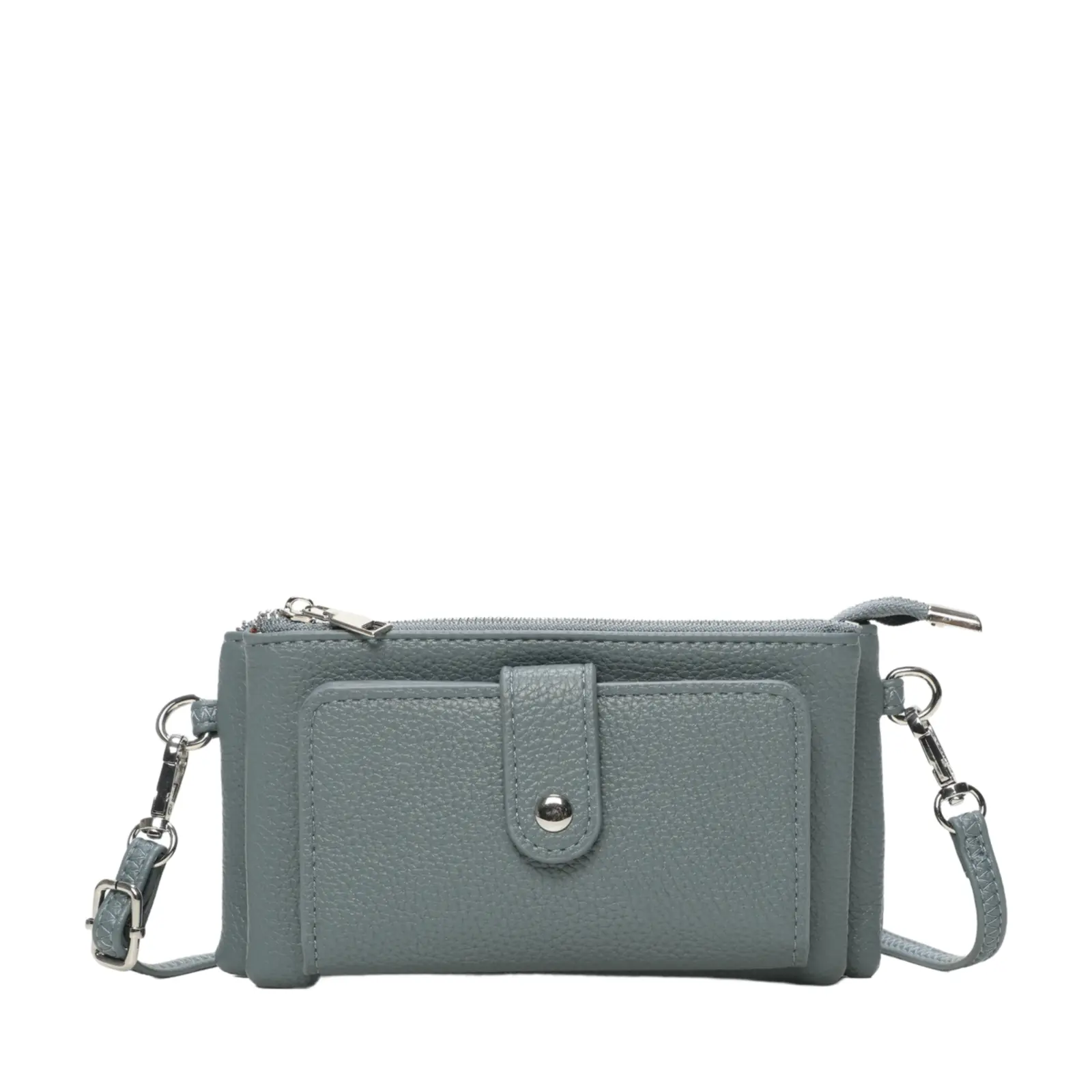 Multi-Pocket Leather Crossbody Wallet with Detachable Strap - Image 5