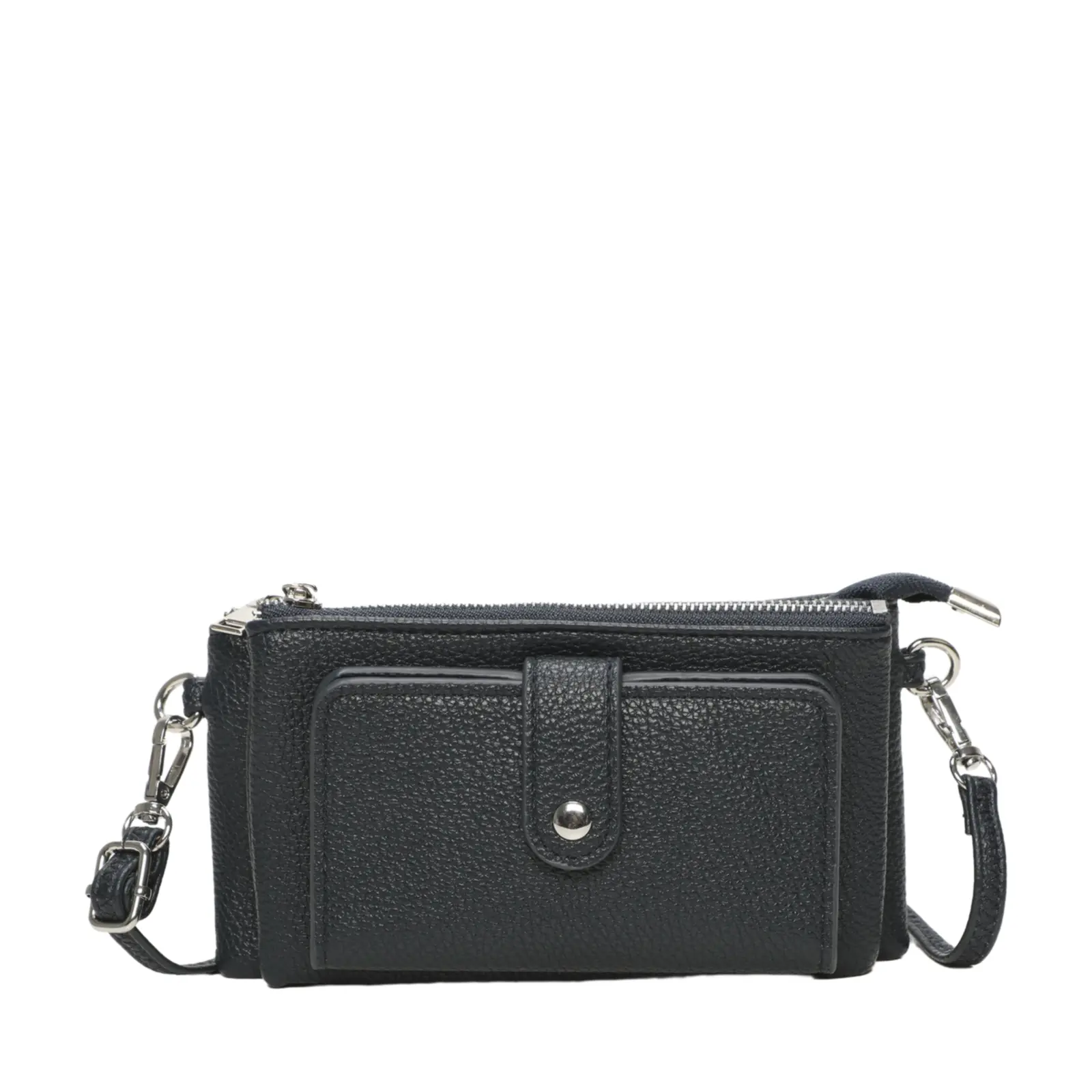 Multi-Pocket Leather Crossbody Wallet with Detachable Strap - Image 7