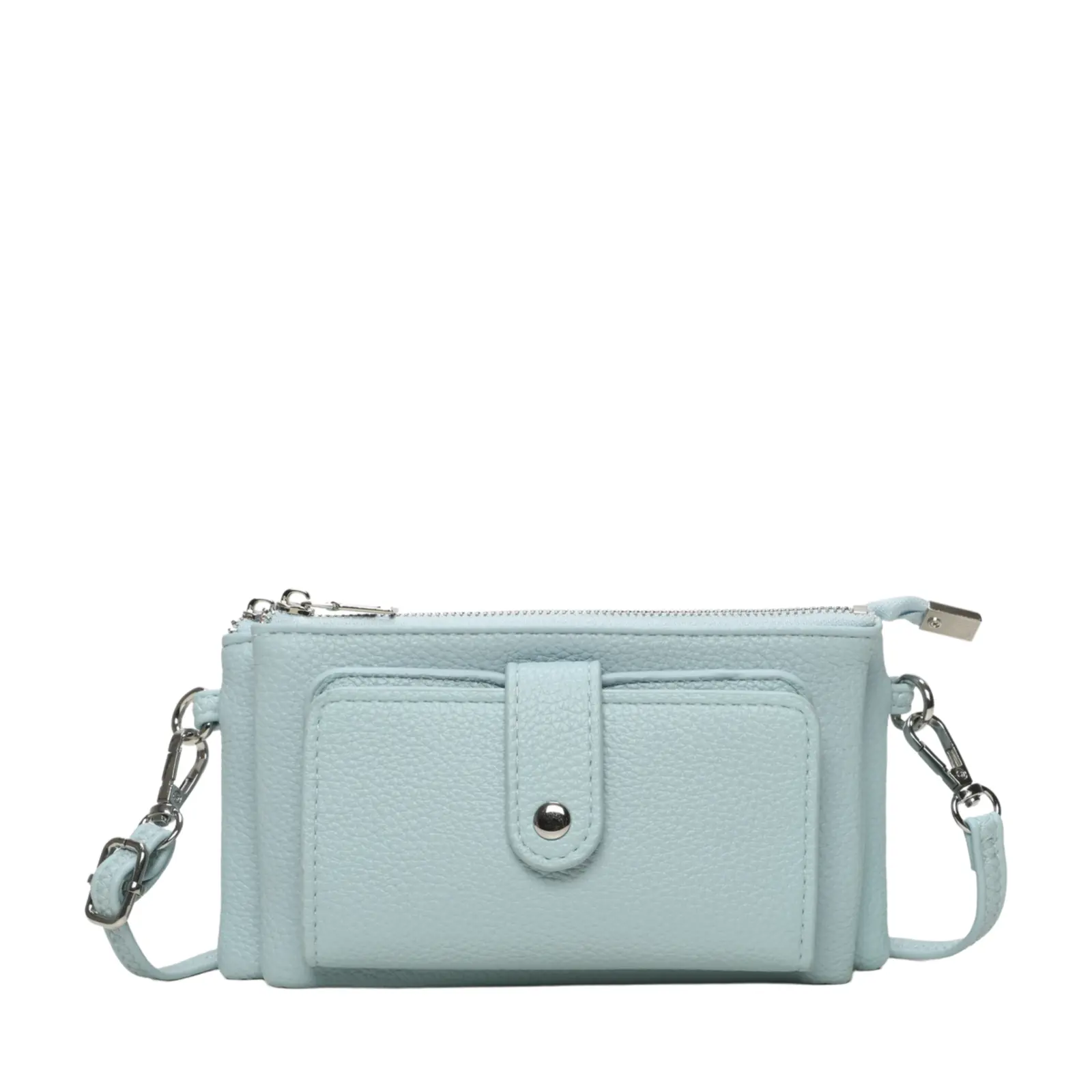 Multi-Pocket Leather Crossbody Wallet with Detachable Strap - Image 16