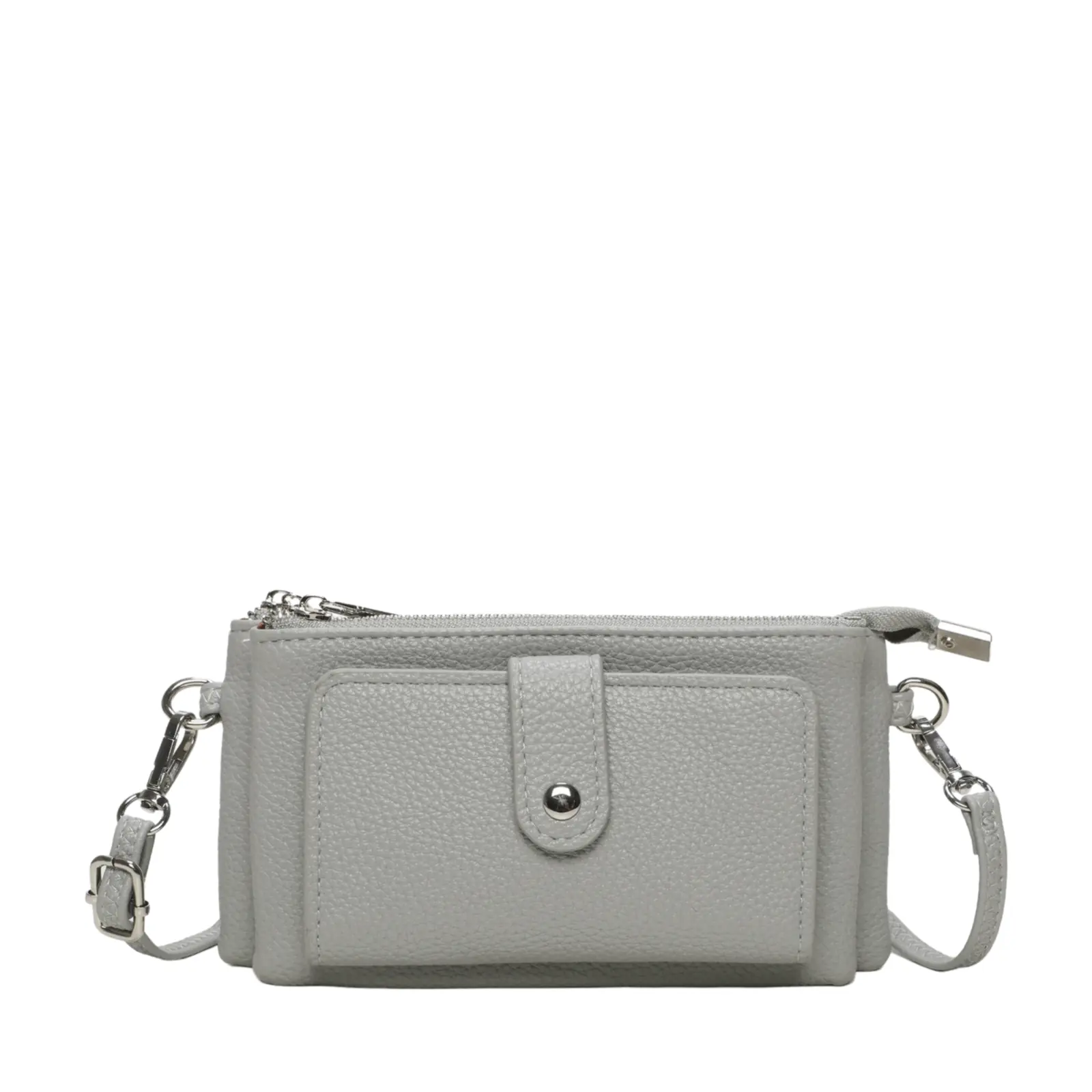 Multi-Pocket Leather Crossbody Wallet with Detachable Strap - Image 10