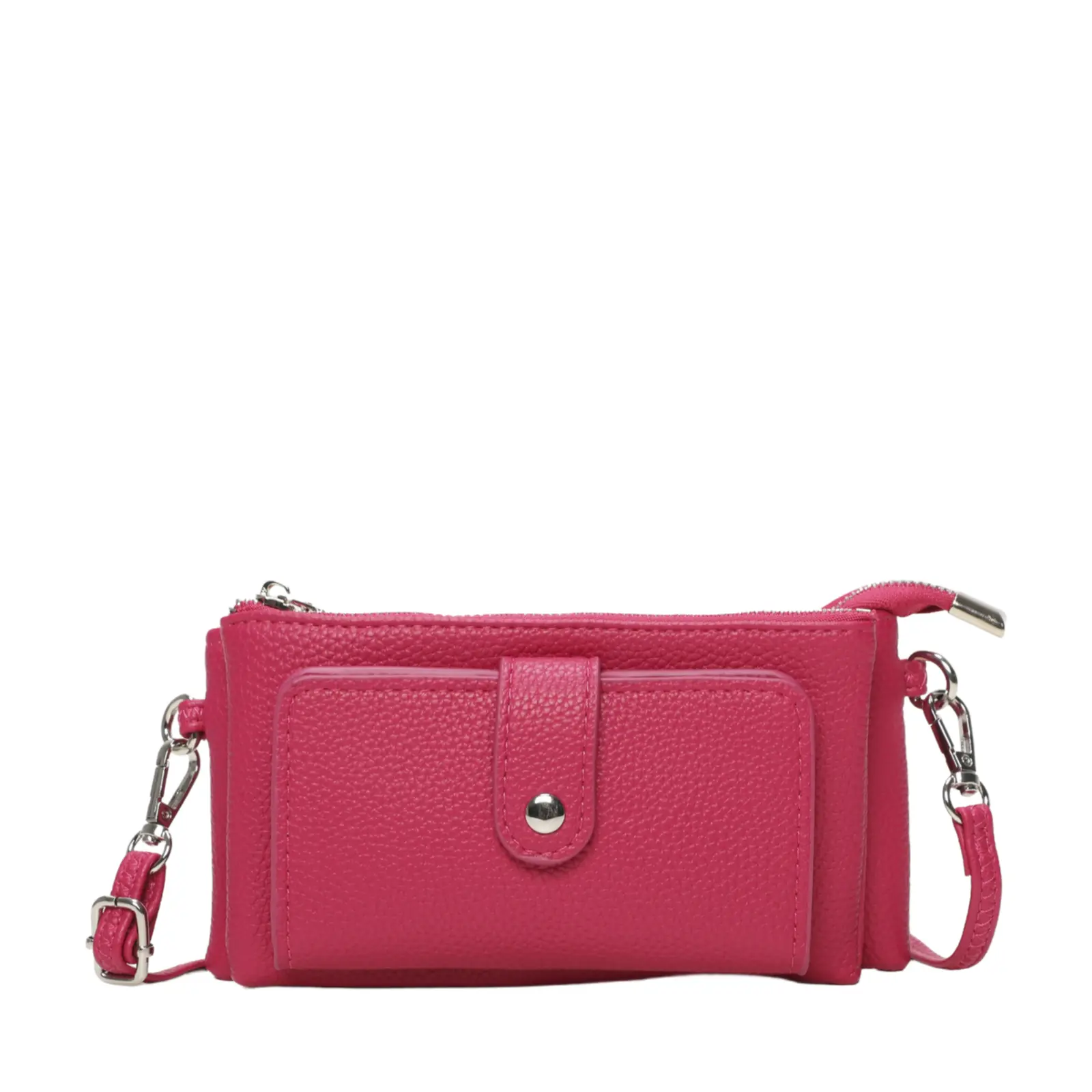 Multi-Pocket Leather Crossbody Wallet with Detachable Strap - Image 8