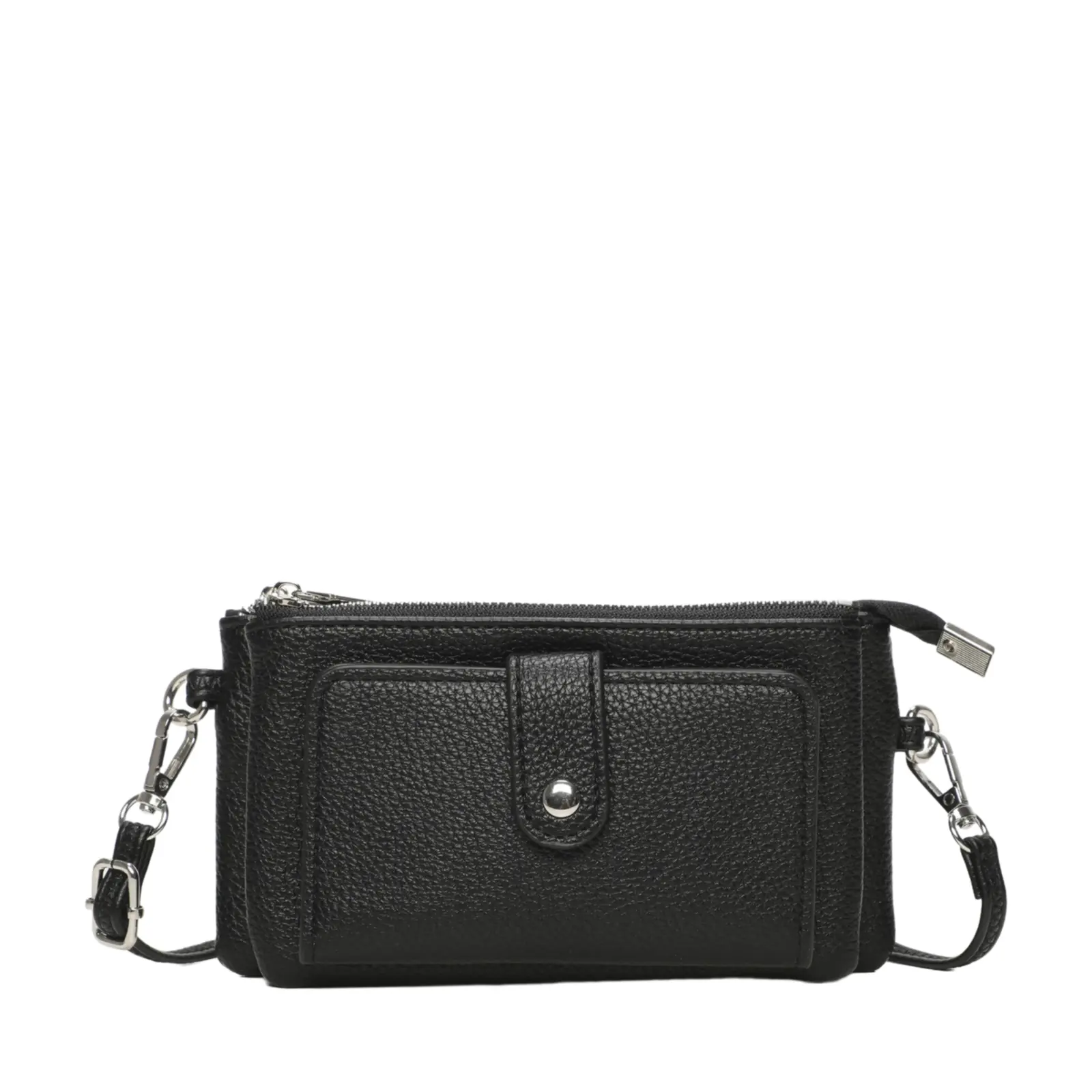 Multi-Pocket Leather Crossbody Wallet with Detachable Strap - Image 4