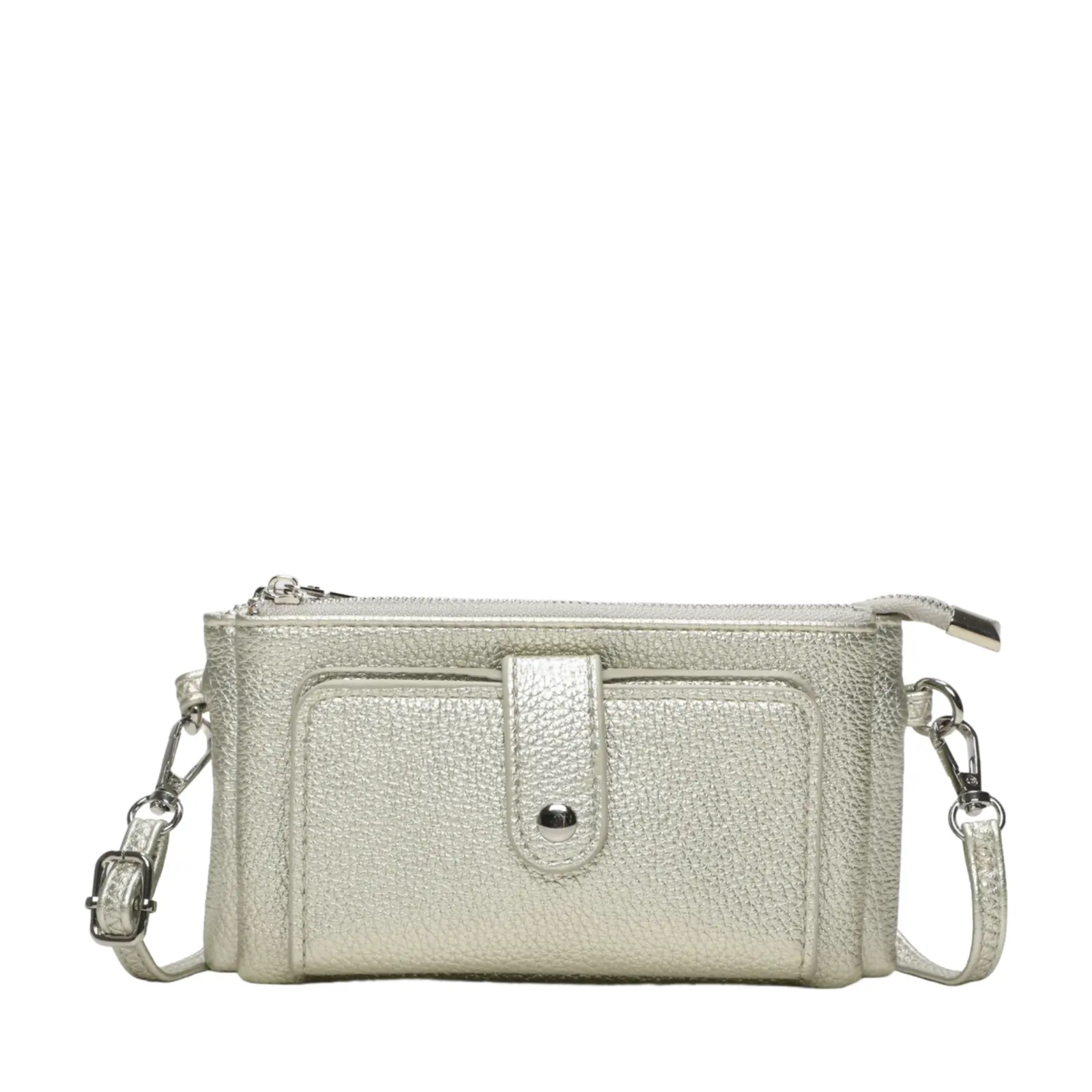 Multi-Pocket Leather Crossbody Wallet with Detachable Strap - Image 15