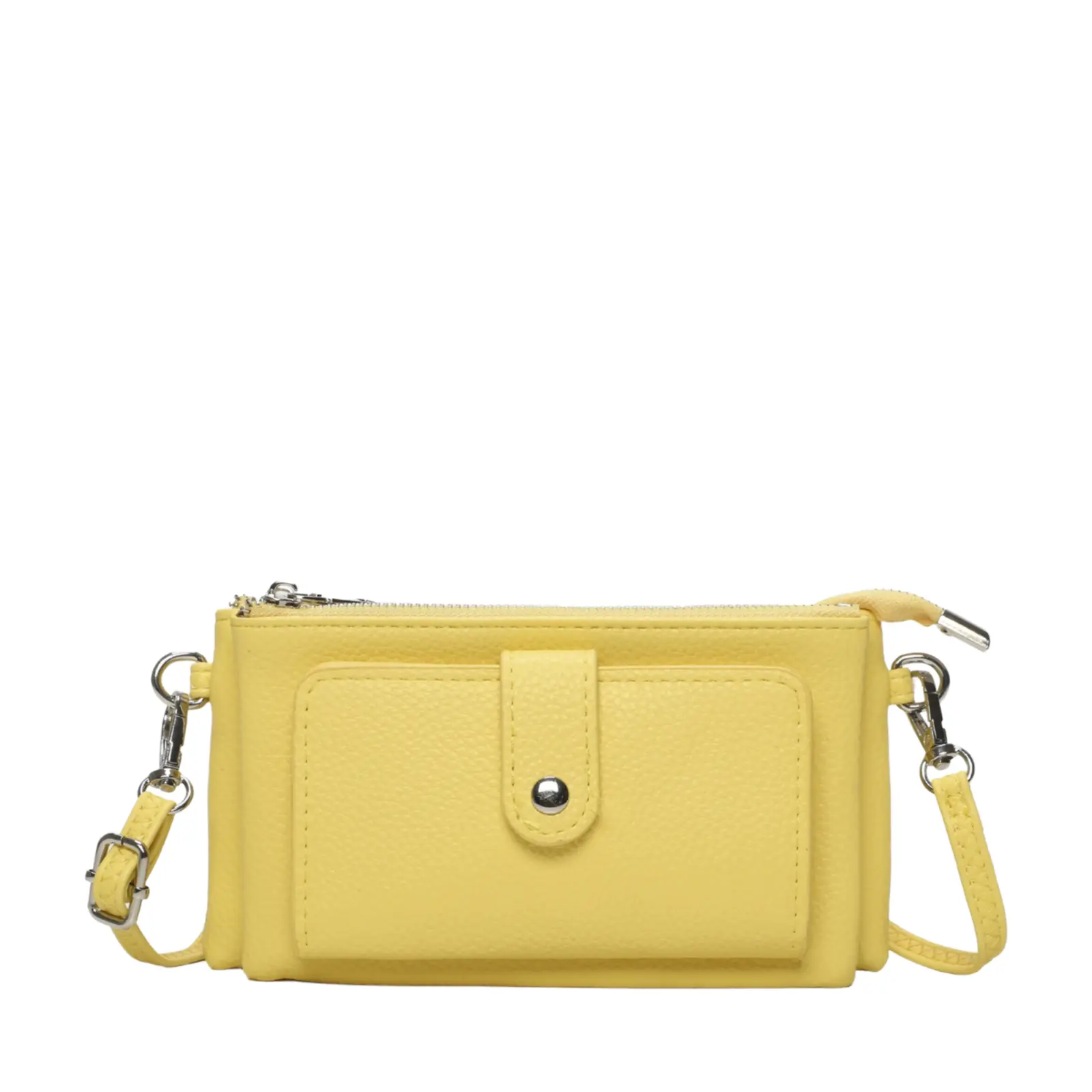 Multi-Pocket Leather Crossbody Wallet with Detachable Strap - Image 17