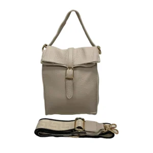 Small Buckle Crossbody with Detached Canvas Strap
