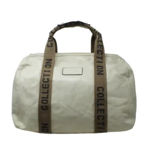 Large Two-Tone Travel Bag with Crossbody Strap