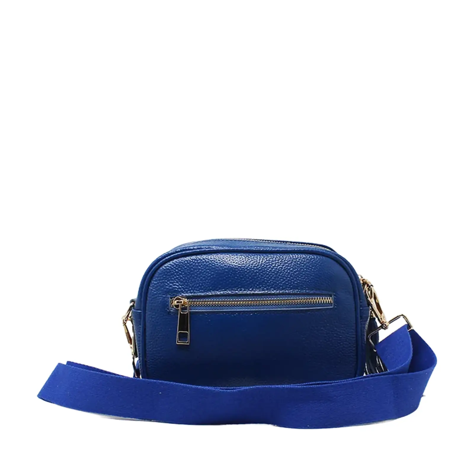 Simple Crossbody Genuine Leather Bag with Bee Decor - Image 6