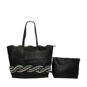 Alpini Scallop Edge Hollow Out Tote Bag Set