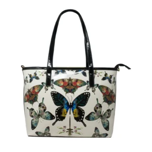 Large PU Butterfly Shopper Bag