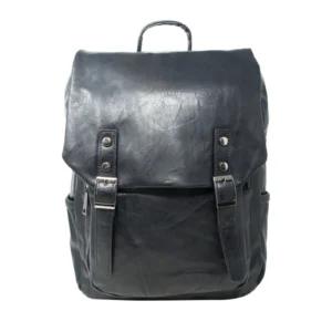 Vintage Faux Leather Unisex Backpack