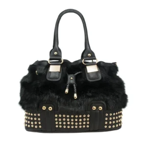 Faux Fur Studded Winter Tote
