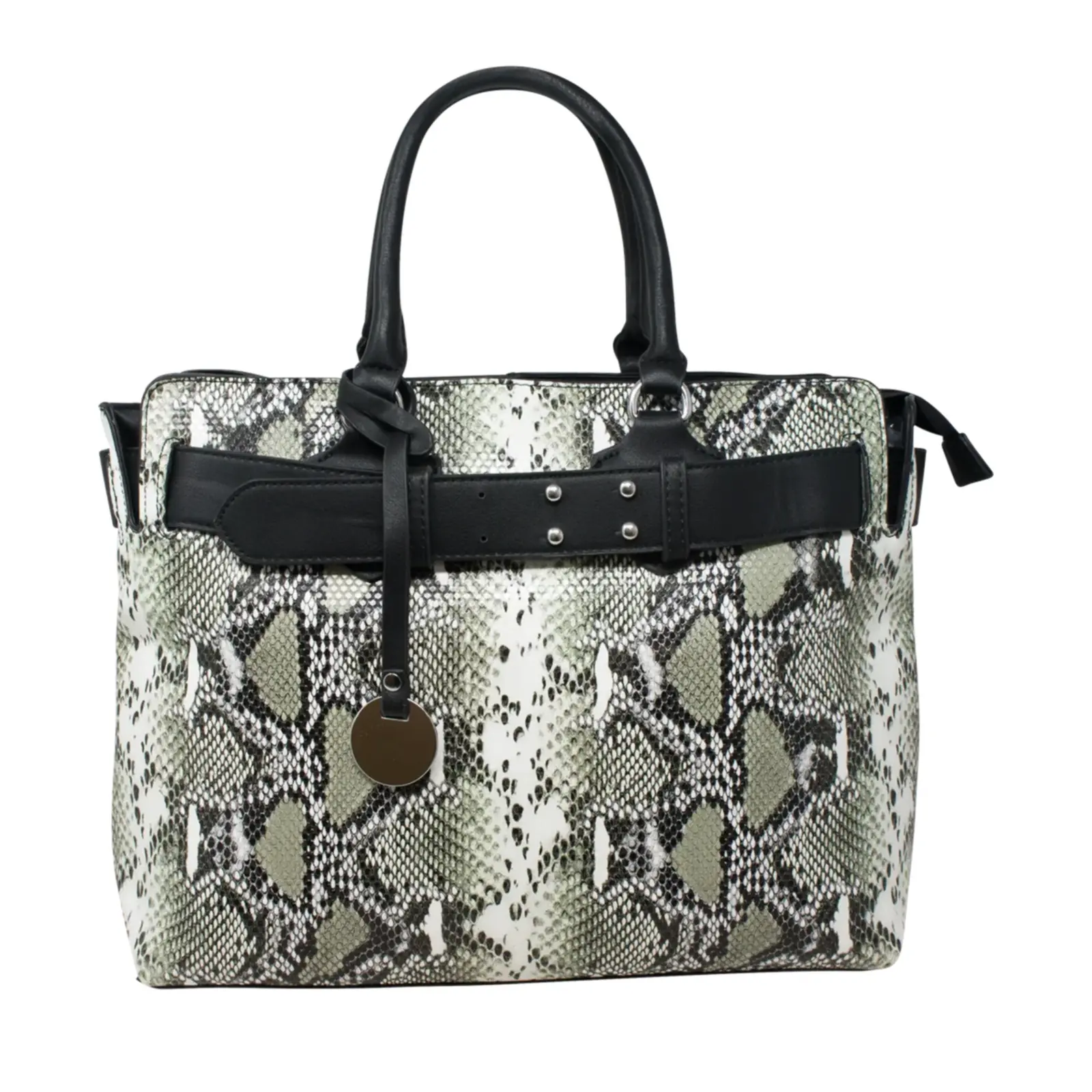 Alpini Snake Skin Tote with Studded Belt - Image 9