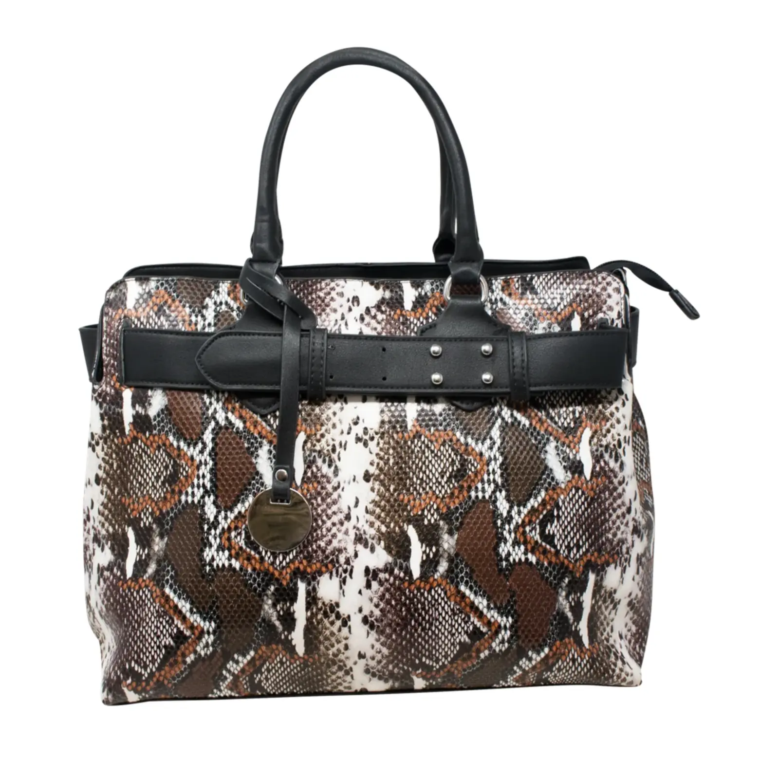 Alpini Snake Skin Tote with Studded Belt - Image 5