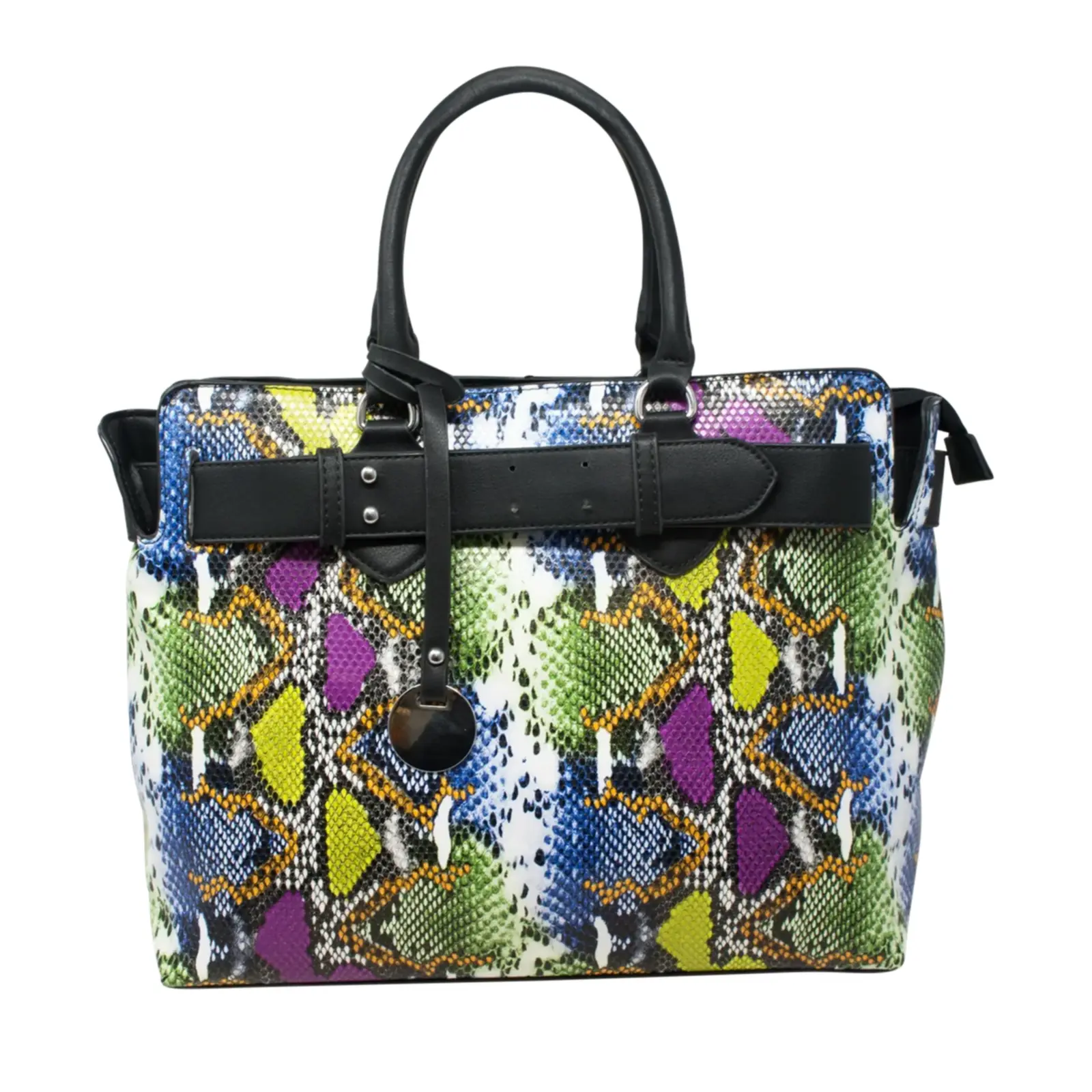 Alpini Snake Skin Tote with Studded Belt - Image 3