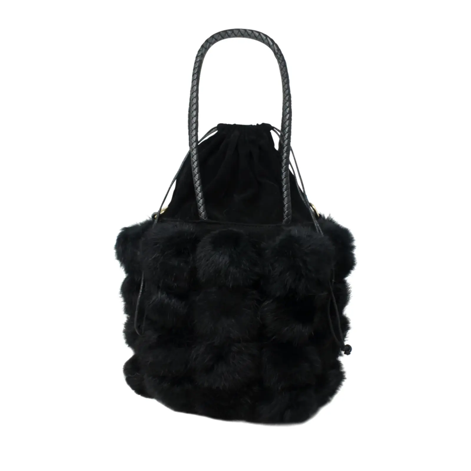 Faux Fur Bucket Tote - Image 2