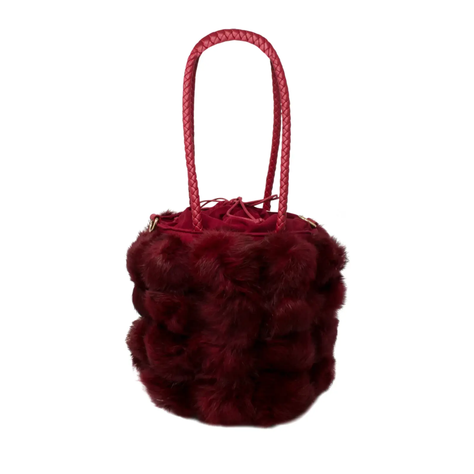 Faux Fur Bucket Tote - Image 11