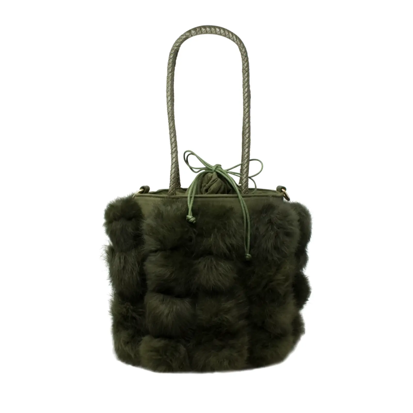 Faux Fur Bucket Tote - Image 5