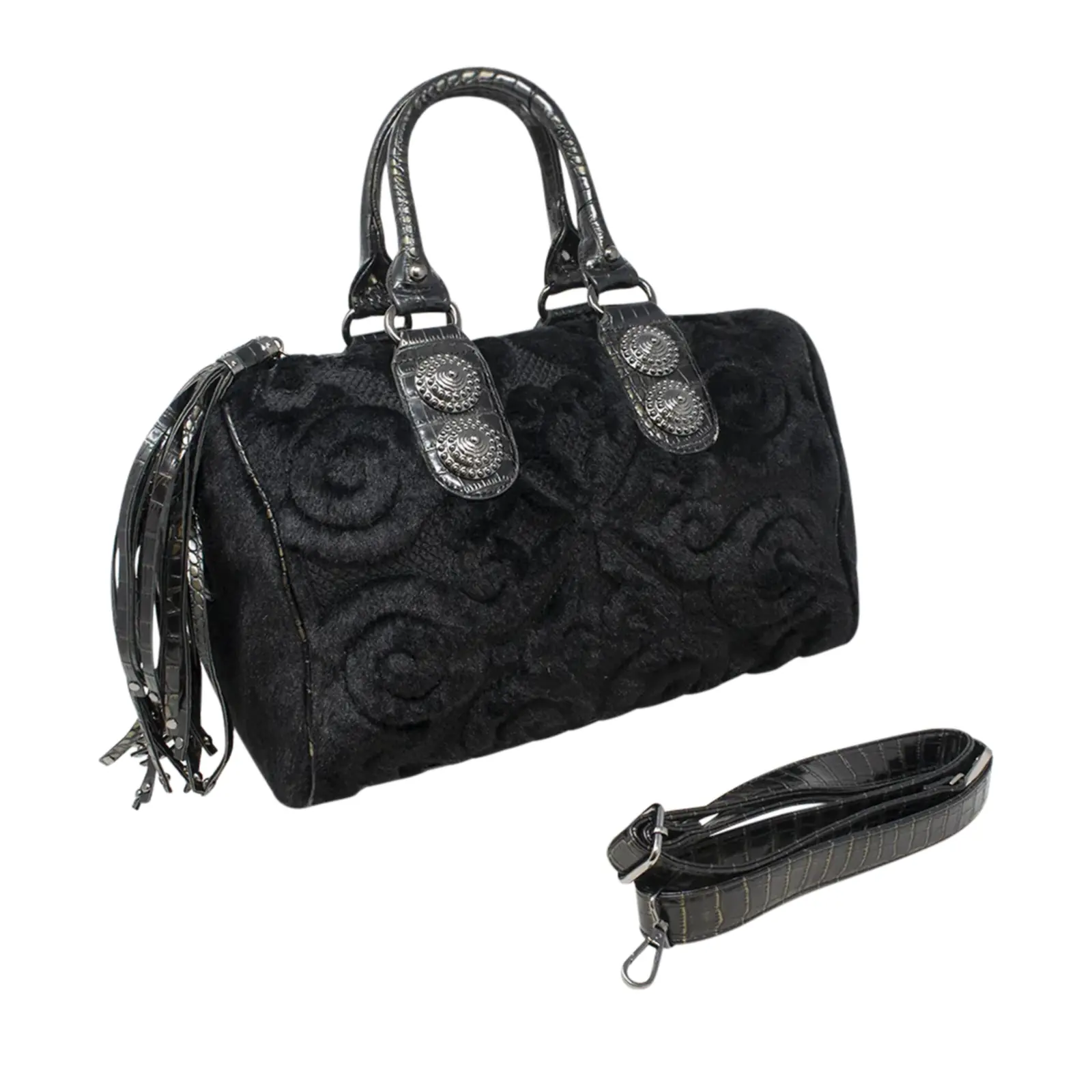 Faux Fur Patterned Handbag - Image 2