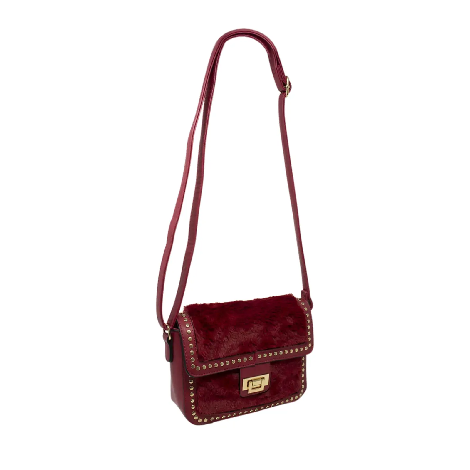 Faux Fur Mini Crossbody Bag - Image 4