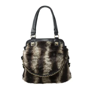 Faux Fur Chain Shoulder Bag