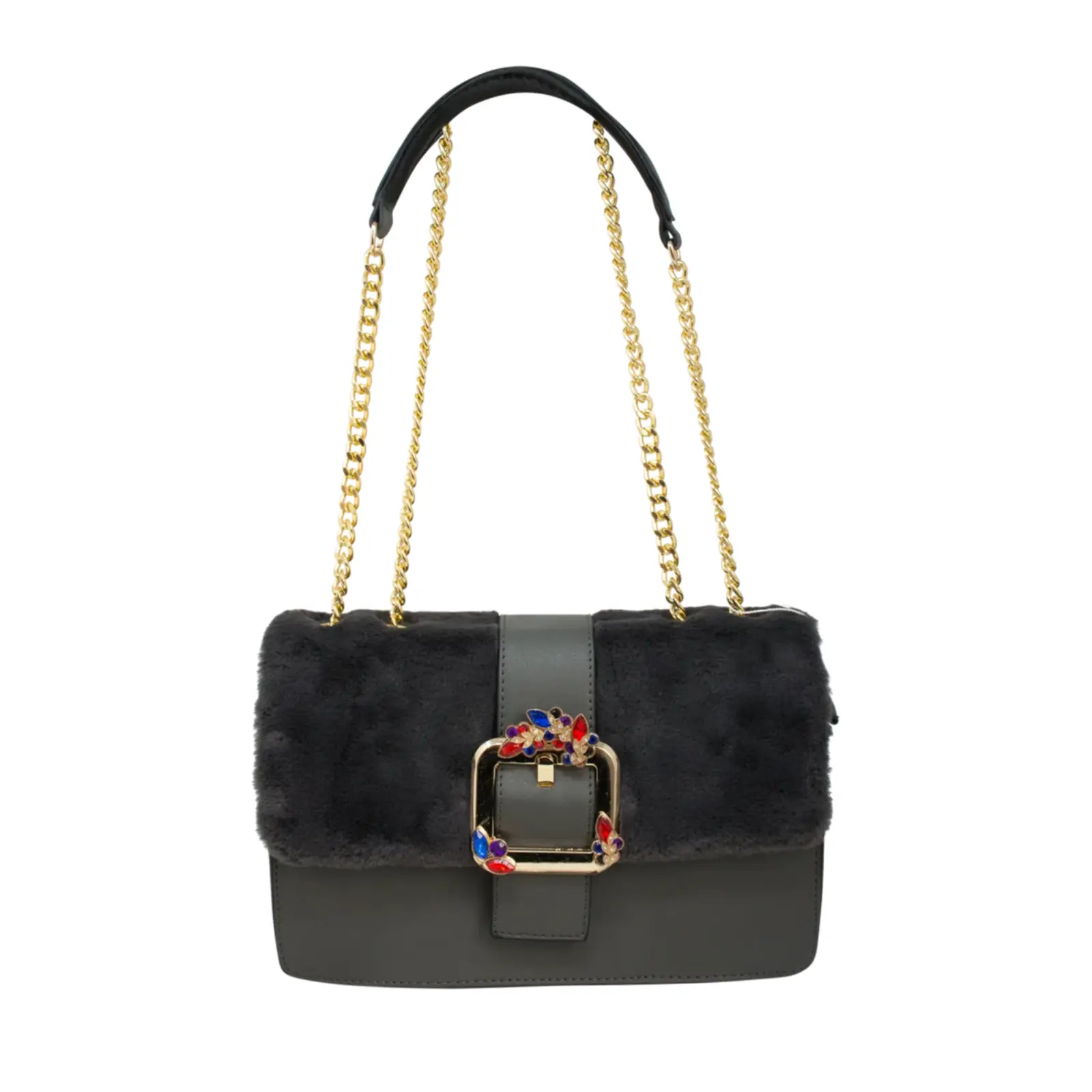 Faux Fur Fashion Shoulder Bag - Image 7