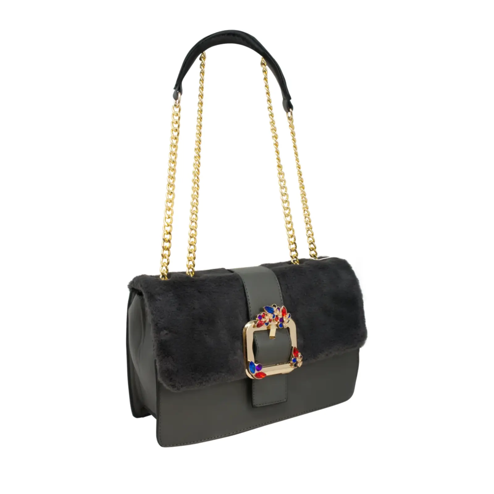 Faux Fur Fashion Shoulder Bag - Image 8