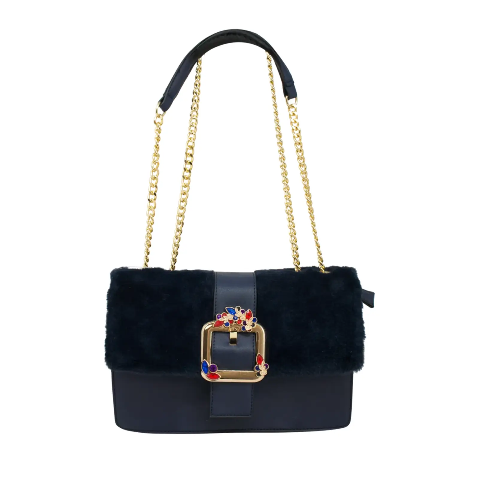 Faux Fur Fashion Shoulder Bag - Image 5