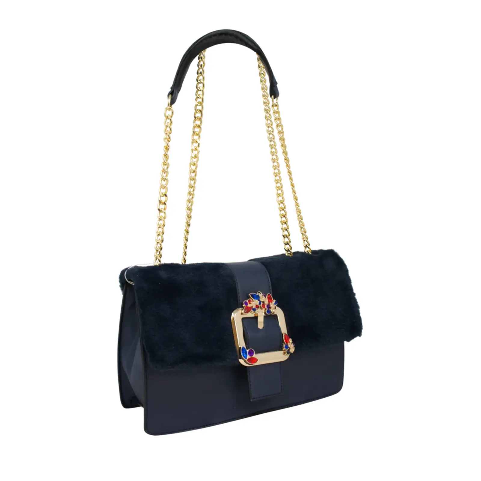 Faux Fur Fashion Shoulder Bag - Image 6