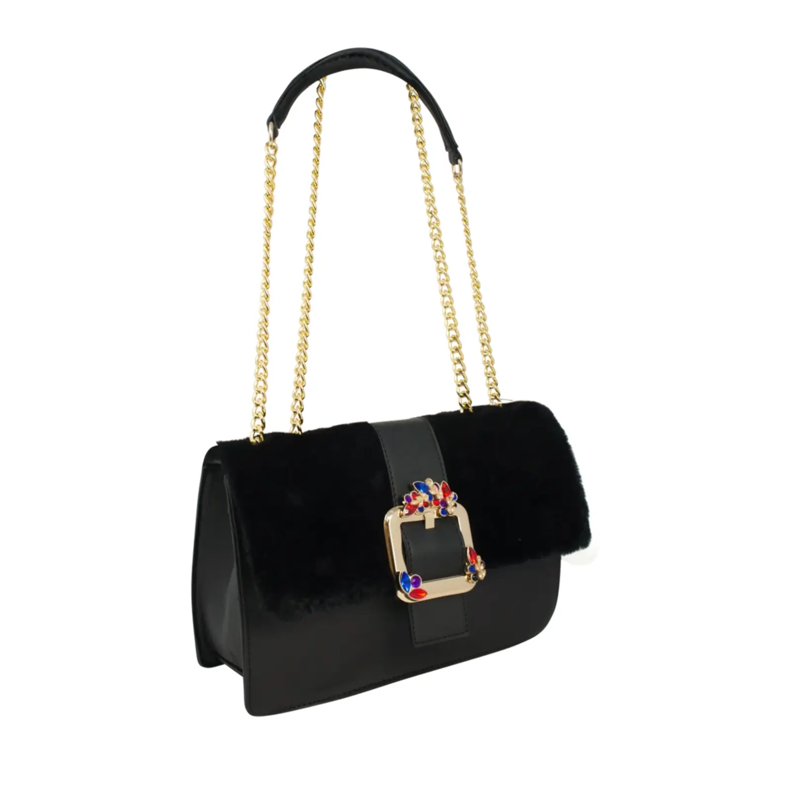 Faux Fur Fashion Shoulder Bag - Image 2