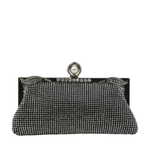 Pearl Clasp Sparkle Clutch Bag