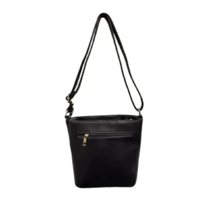 Curved-Line Solid Crossbody Bag
