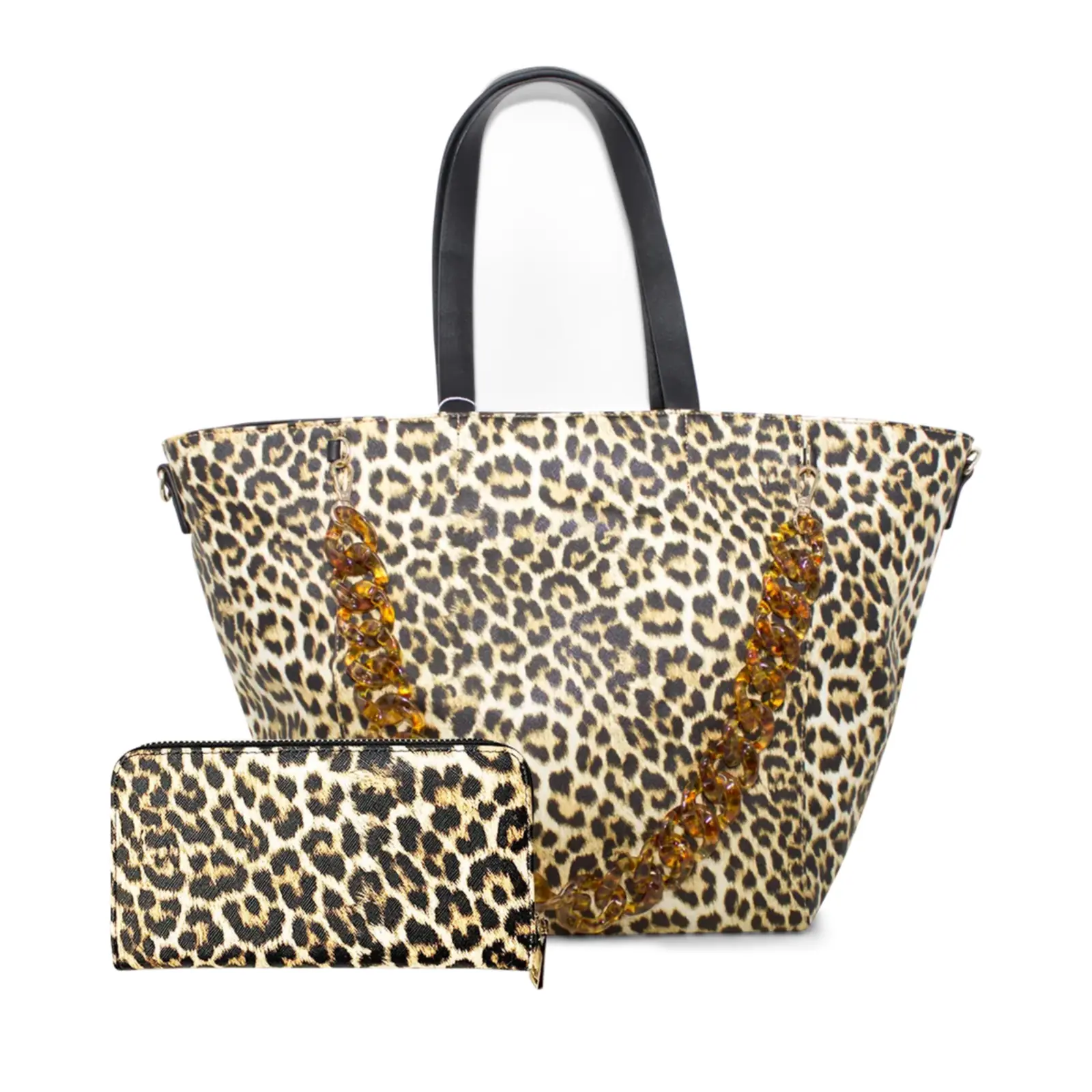 Ladies Leopard Print Tote Bag - Image 5
