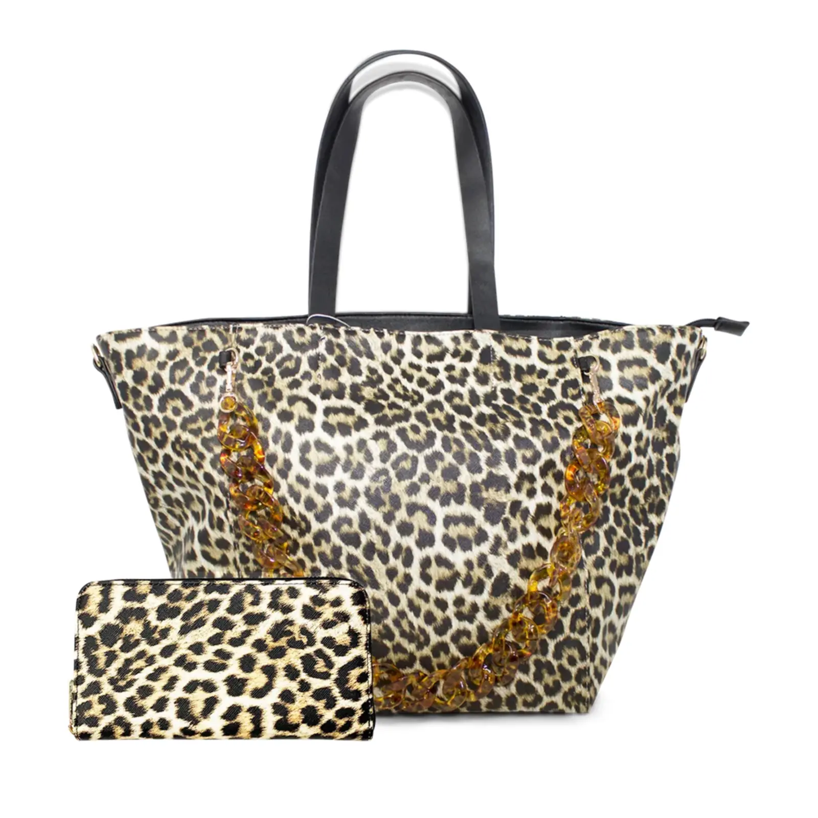 Ladies Leopard Print Tote Bag - Image 8