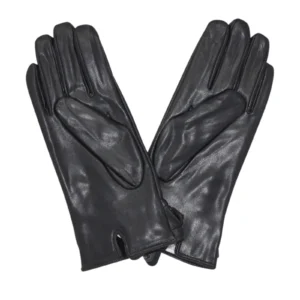 Ladies Faux Leather Button Details Gloves