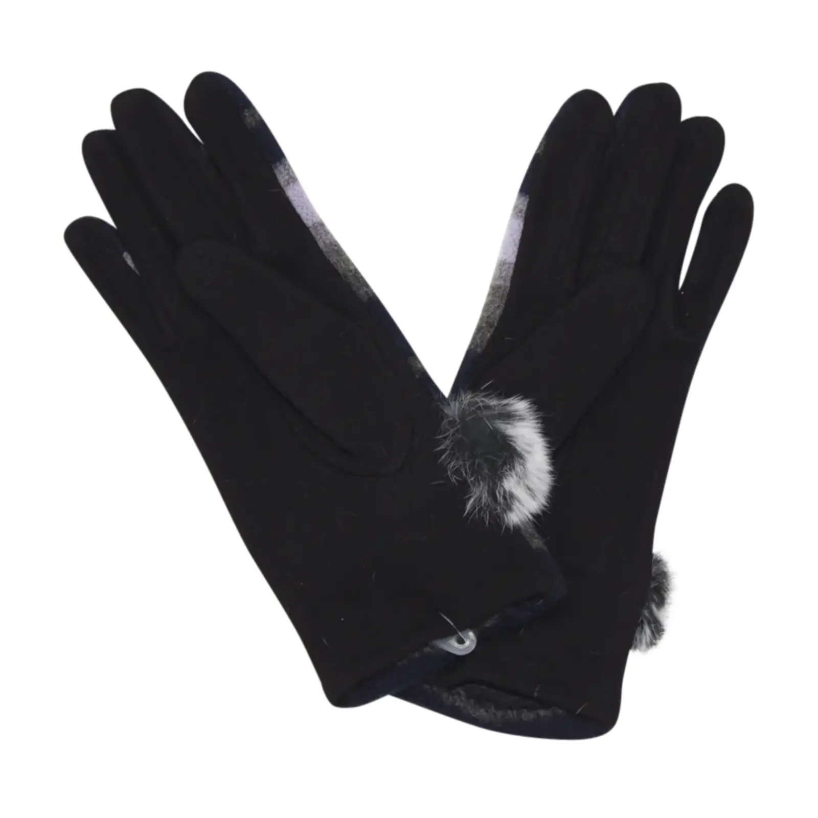 Warm Fur Details Gloves - Image 7