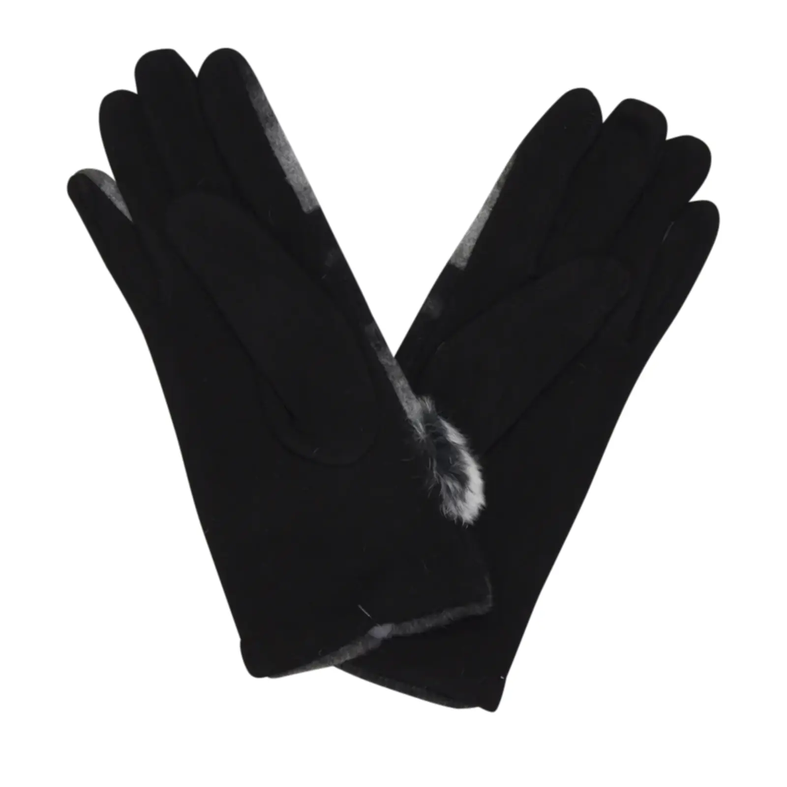 Warm Fur Details Gloves - Image 3