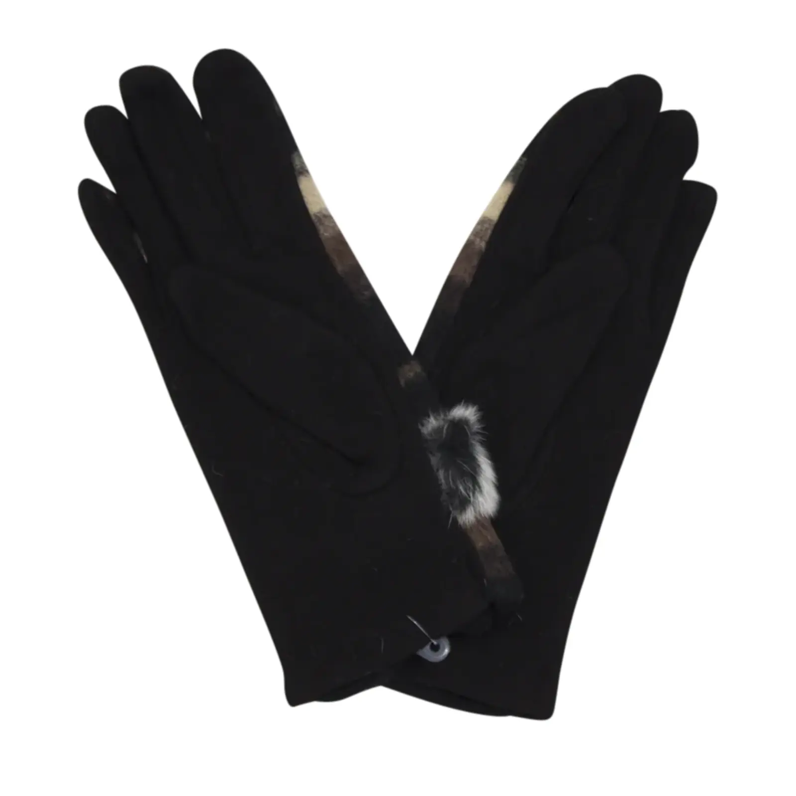 Warm Fur Details Gloves