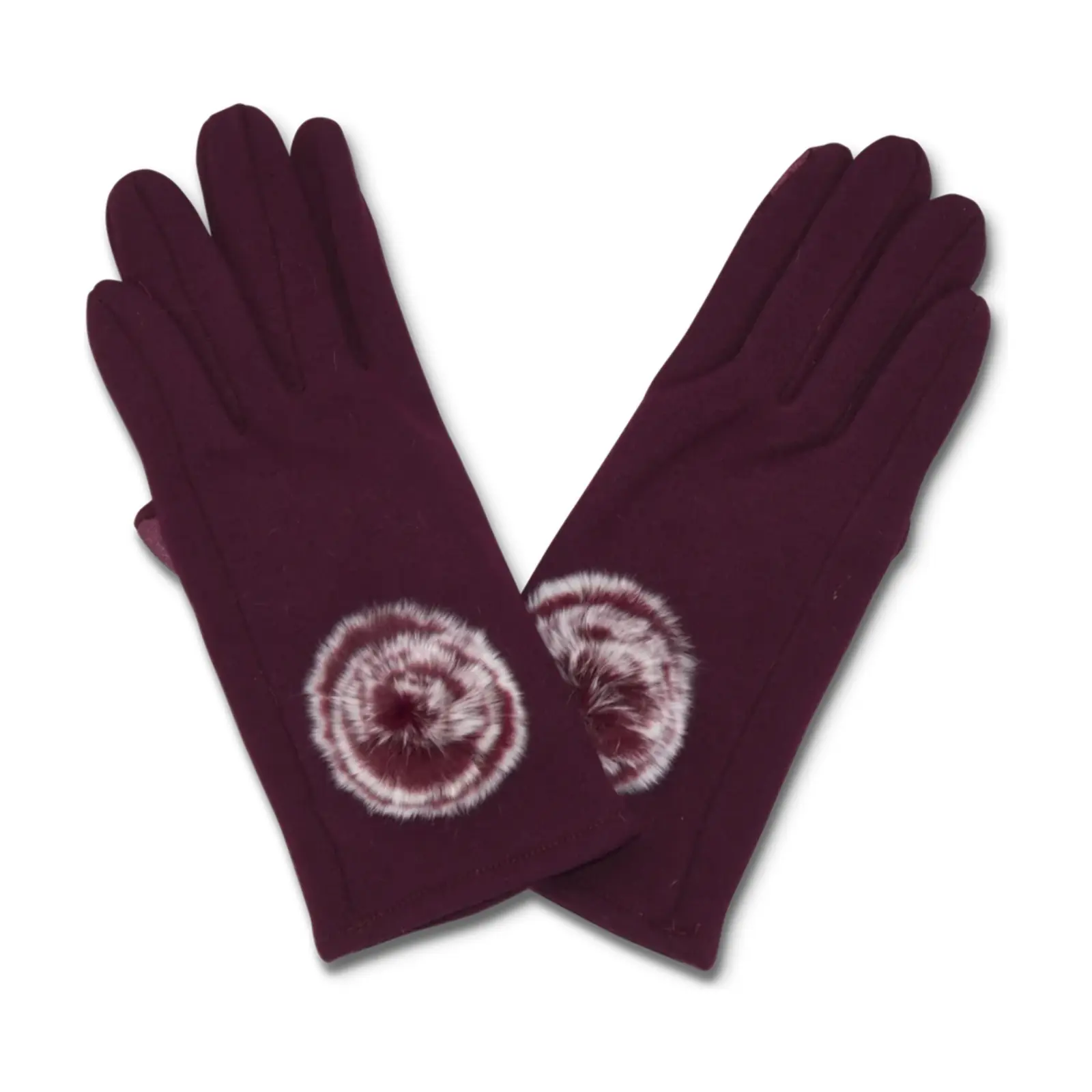 Ladies Winter Pom Pom Gloves - Image 10