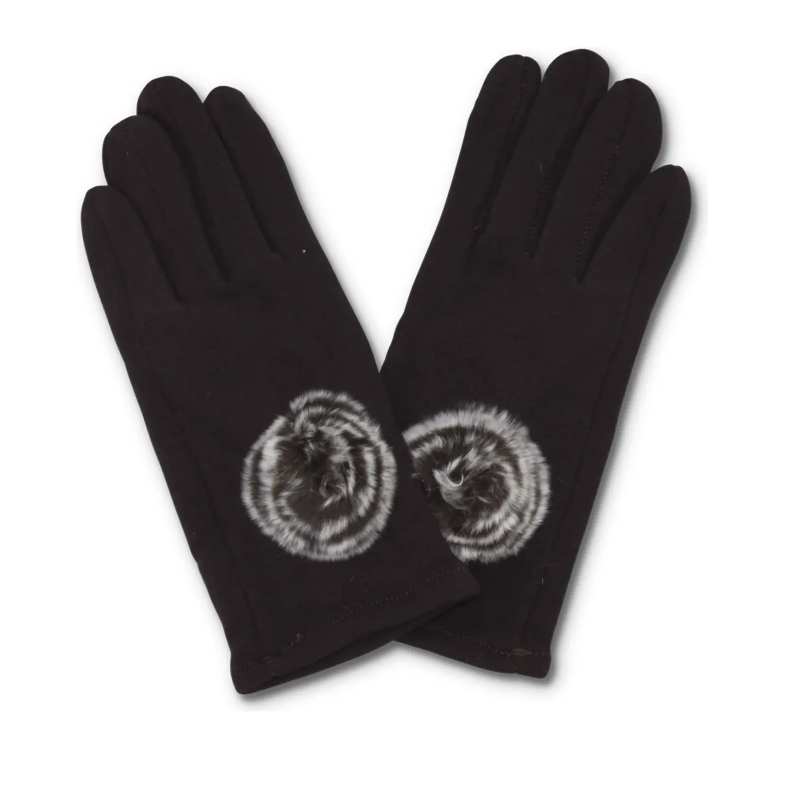 Ladies Winter Pom Pom Gloves - Image 6
