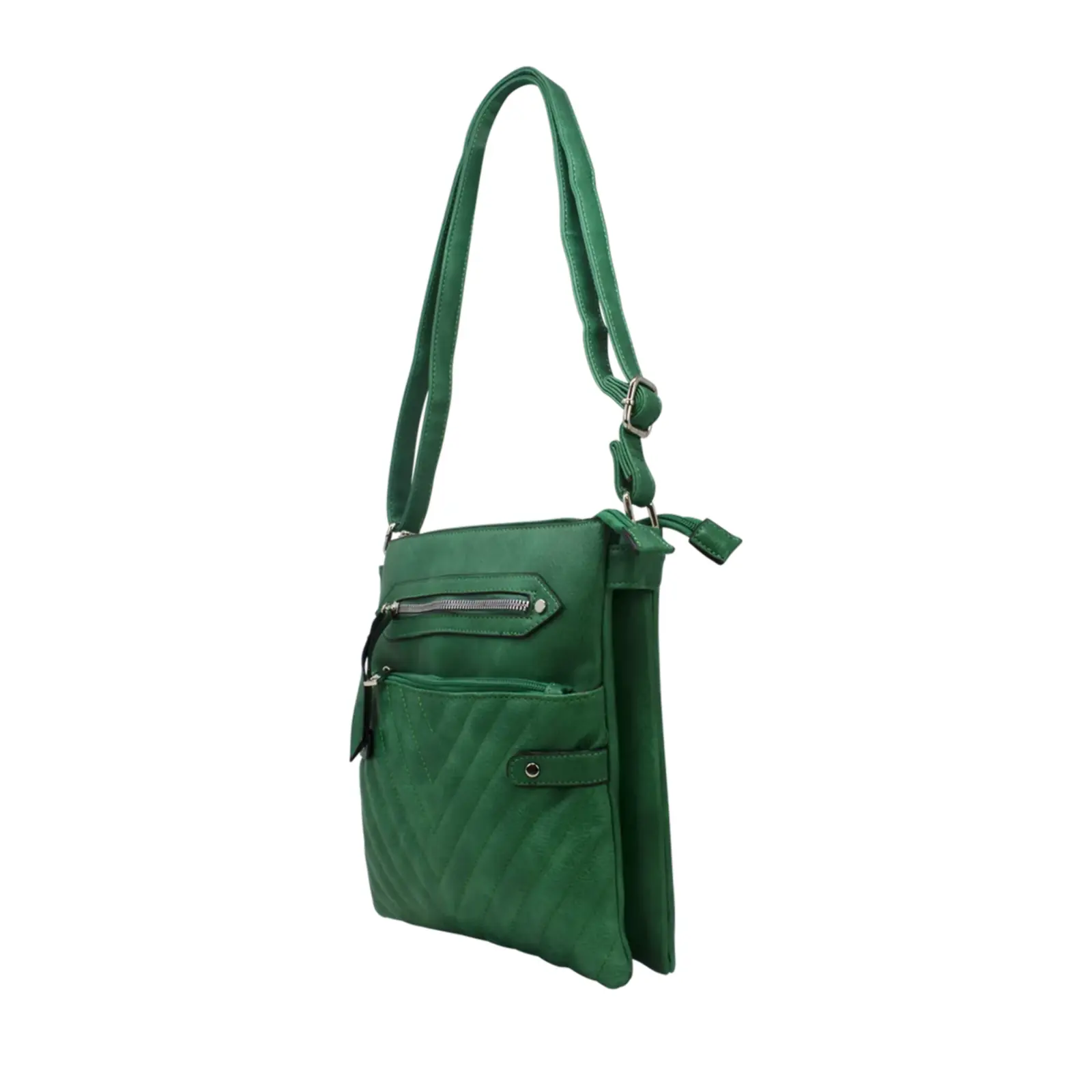 Quilted Front Strap Crossbody Bag - Image 4