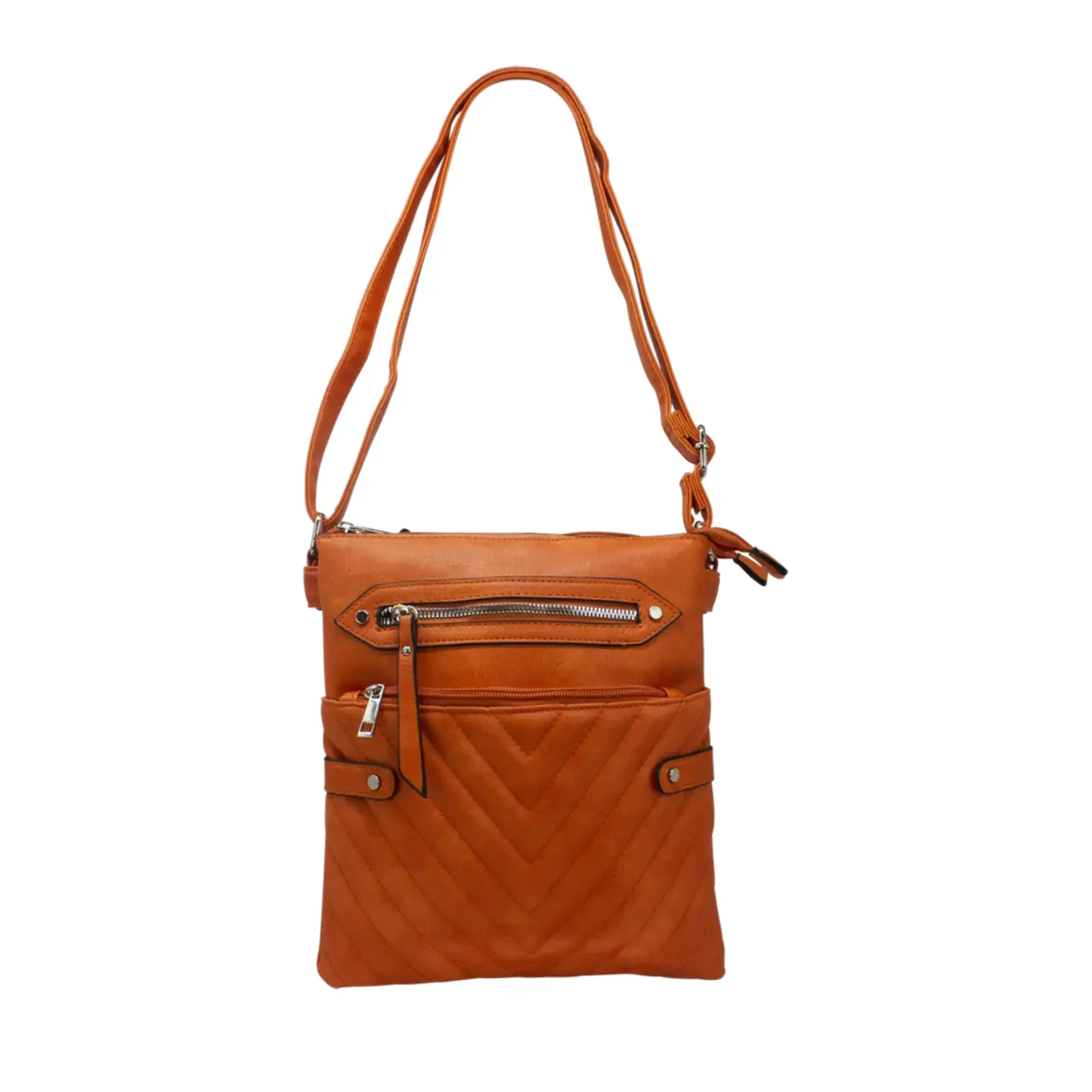 Quilted Front Strap Crossbody Bag - Image 5