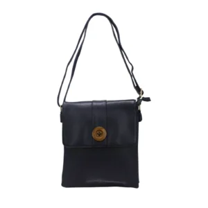 Wooden Button Flap Crossbody