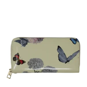 Glossy Floral Butterfly Purse