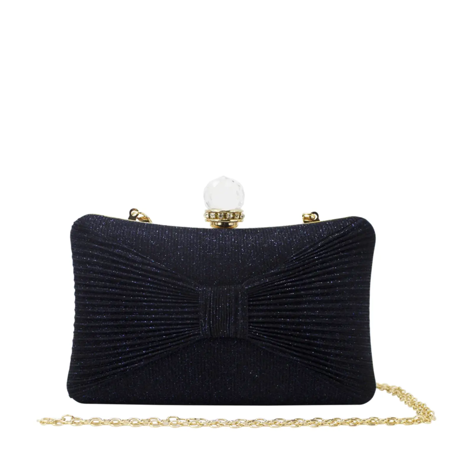 Glittery Bow Clutch with Big Top Diamante - Image 11