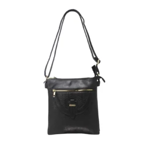 Embossed Cube Pattern Crossbody